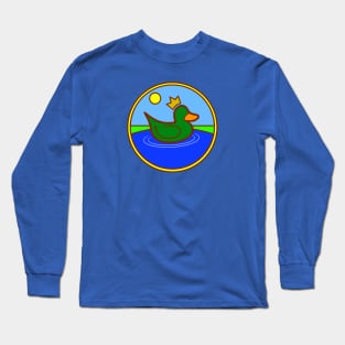 Royal Duck On A Pond Long Sleeve T-Shirt